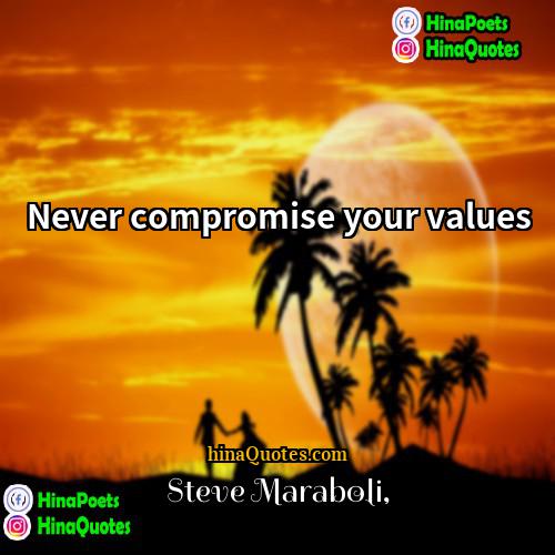 Steve Maraboli Quotes | Never compromise your values.
  